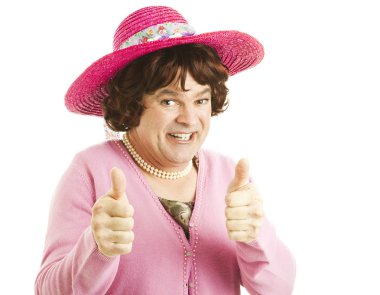 Cross Dresser Two Thumbs Up clipart