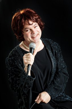 Female Impersonator Singing clipart
