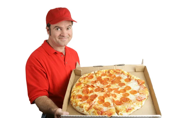 Pepperoni Pizza Delivered — Stock Photo, Image