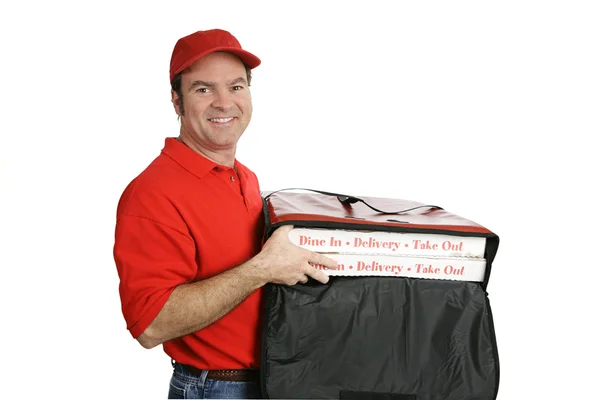 Pizza heiß & frisch geliefert — Stockfoto