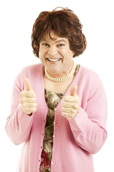 Cross Dresser - Two Thumbs Up — Stock Photo, Image