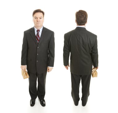 Businessman Front and Back Views clipart