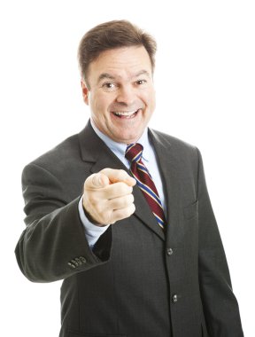 Businessman Happy to See You clipart