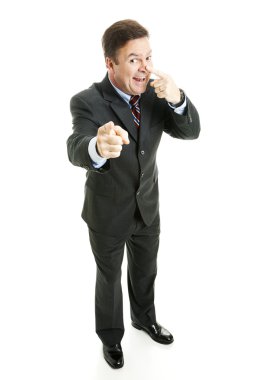 Businessman Plays Charades - Full Body clipart