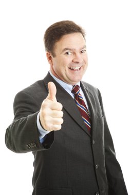 Mature Busimessman - Thumbs Up clipart