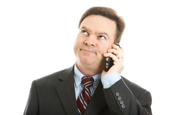 Üzletember - unalmas telefonhívás — Stock Fotó