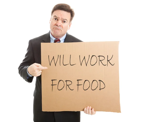 Budu pracovat za jídlo — Stock fotografie