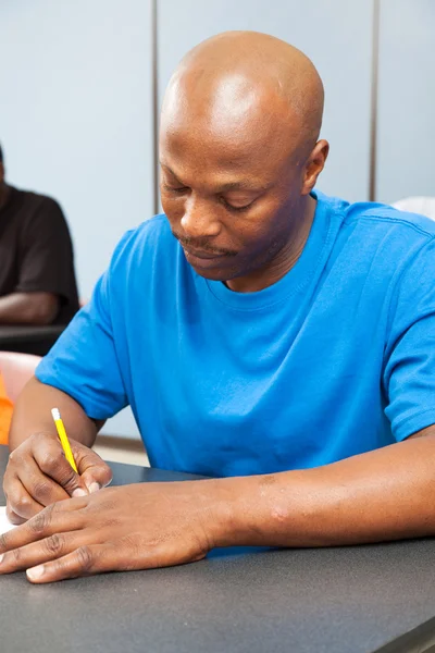 African American Student Taking Test — Stock Photo, Image