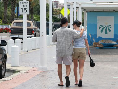 Couple on the Street clipart