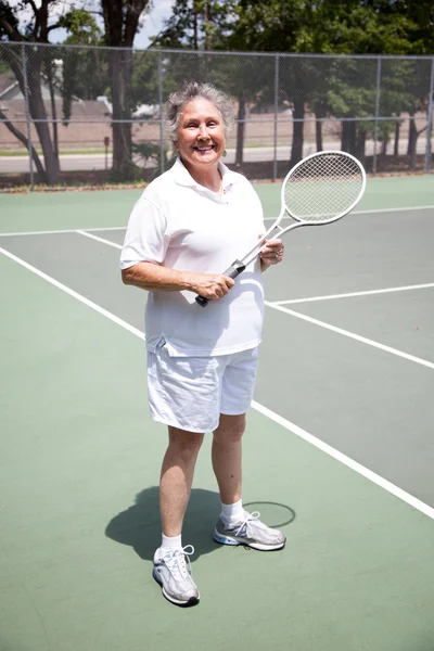 Aktív vezető nő - tenisz — Stock Fotó