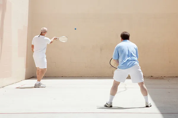 Amistoso juego de raquetbol — Foto de Stock