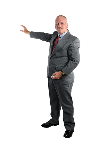 Businessman Giving Presentation — Stock Photo, Image