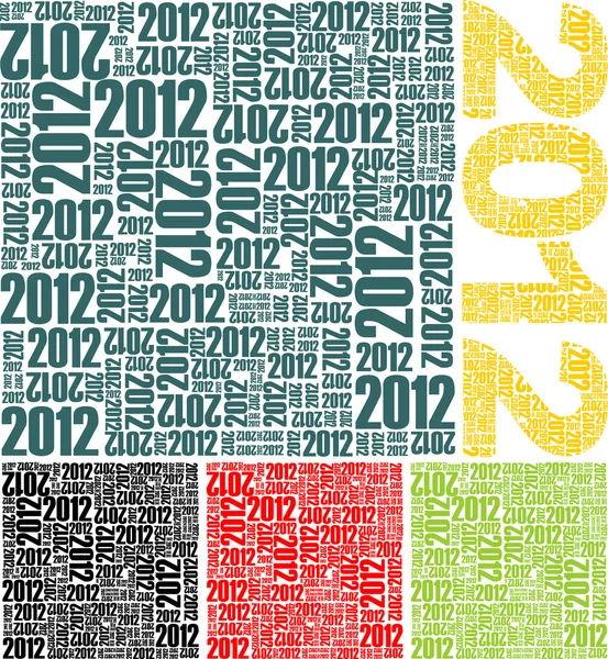 Textúra-val nagyszámú 2012 — Stock Vector