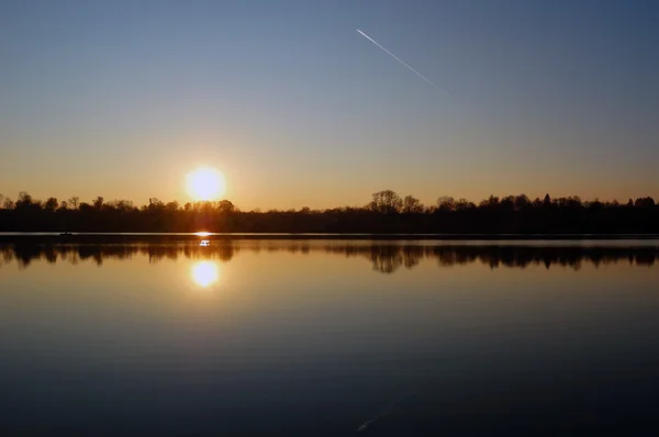 stock image Sunset on the lake.