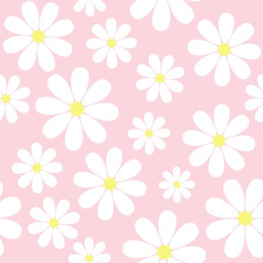 Seamless pattern with chamomiles clipart