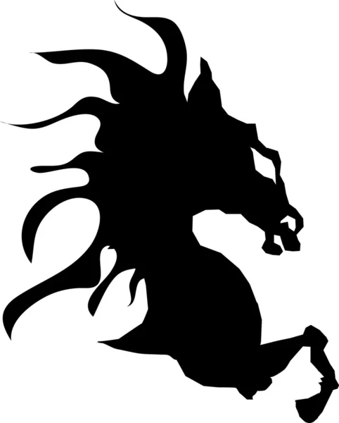 Silhouette de cheval sauvage — Image vectorielle