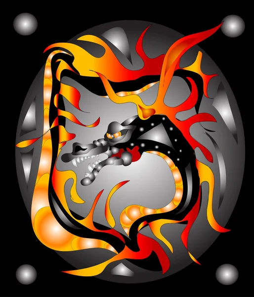 Guerrier dragon — Image vectorielle