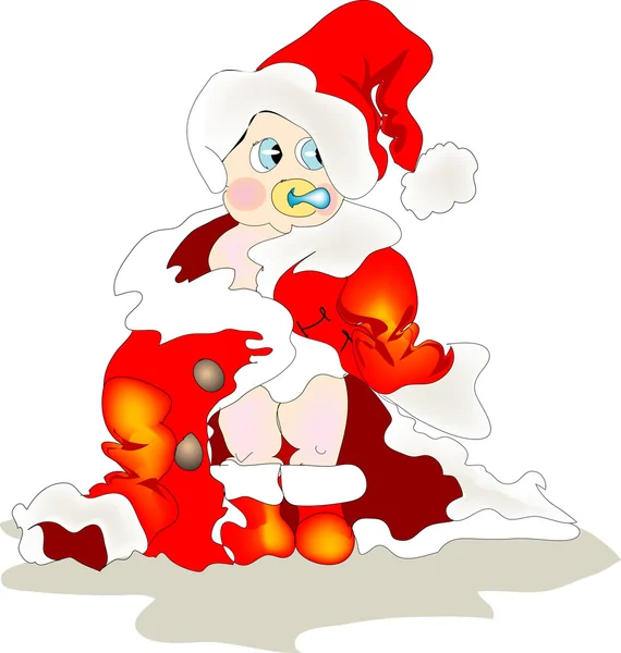 Bébé Père Noël — Image vectorielle
