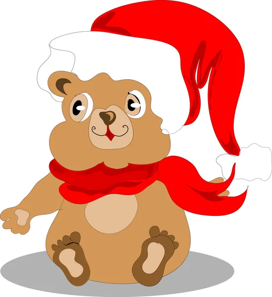 Boże Narodzenie niedźwiedź — Wektor stockowy