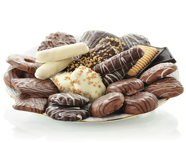 Çeşitli çikolatalı kurabiye — Stok fotoğraf