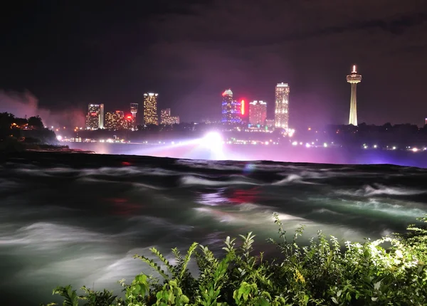 Niagara folyó az éjszakai — Stock Fotó