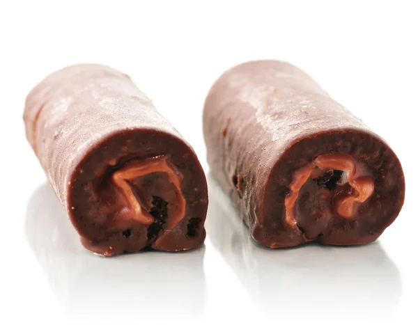Rollos de pastel de chocolate —  Fotos de Stock