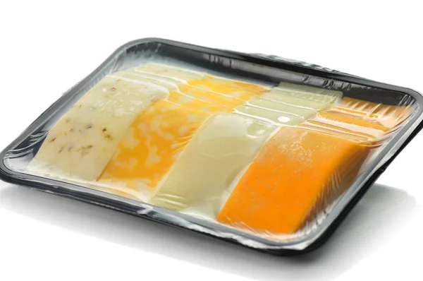 Vassoio di formaggio fette — Foto Stock