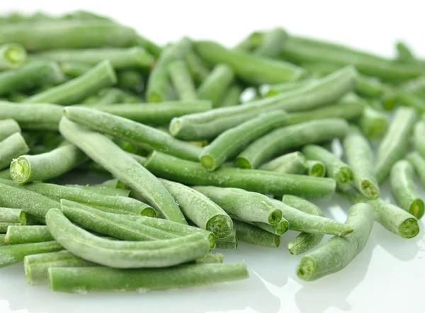 Mražené zelené fazolky — Stock fotografie