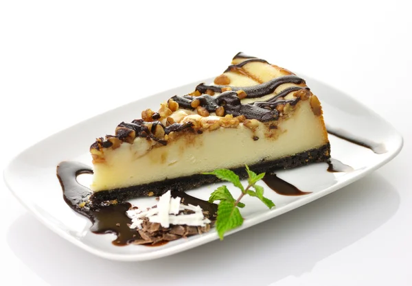 Cheesecake met chocolade — Stockfoto