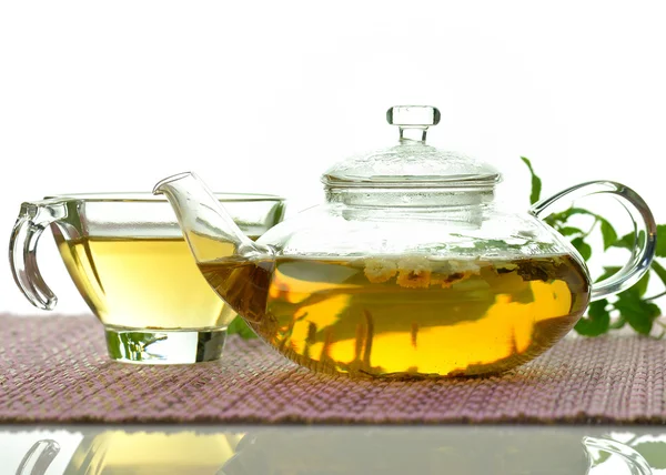 Green tea set — Stock Photo, Image