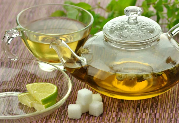 Set of green tea — Stock Photo, Image