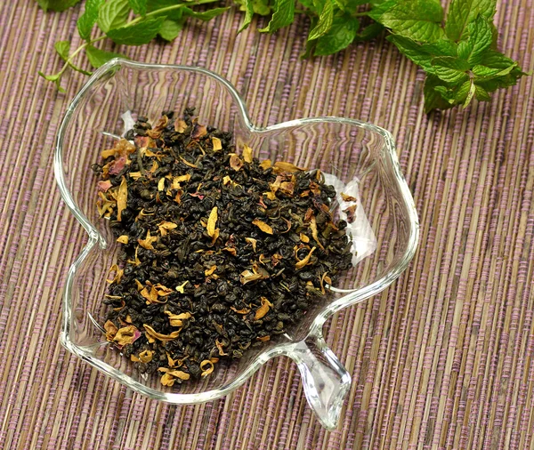 Luźne zielonej herbaty — Zdjęcie stockowe