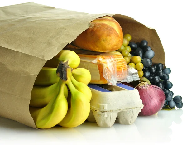 Paper bag with groceries — Stock Photo, Image