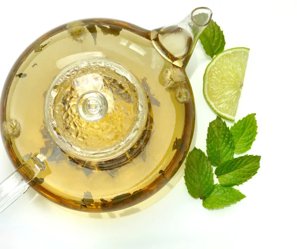 Skład z zielonej herbaty — Zdjęcie stockowe