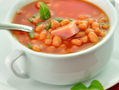 White bean soup clipart