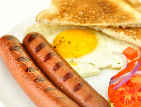 Grilled polish sausages — Stock Photo, Image