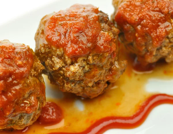 Bolas de carne con salsa de tomate —  Fotos de Stock