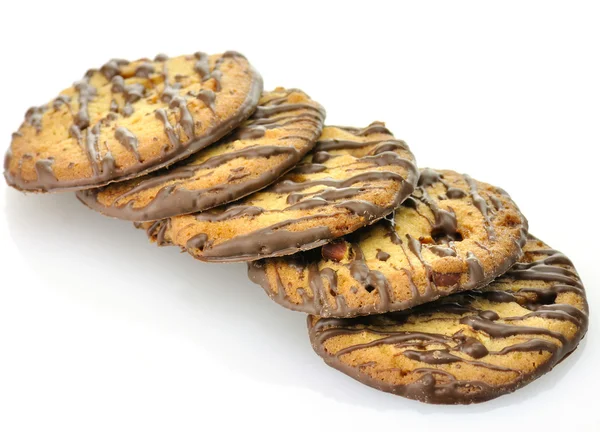 Biscoitos com nozes e chocolate — Fotografia de Stock
