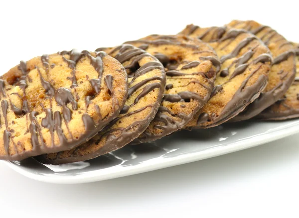 Μπισκότα με ξηρούς καρπούς και σοκολάτα — Φωτογραφία Αρχείου