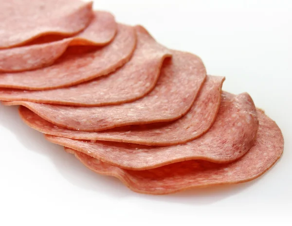 Gesneden salami — Stockfoto