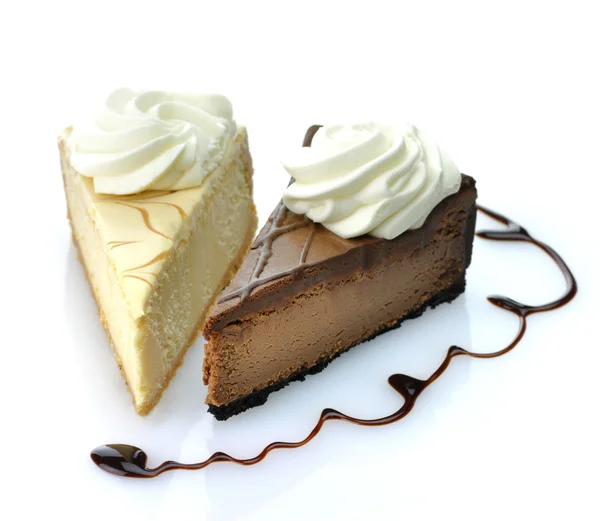 Slices of cheesecake — Stock Photo, Image