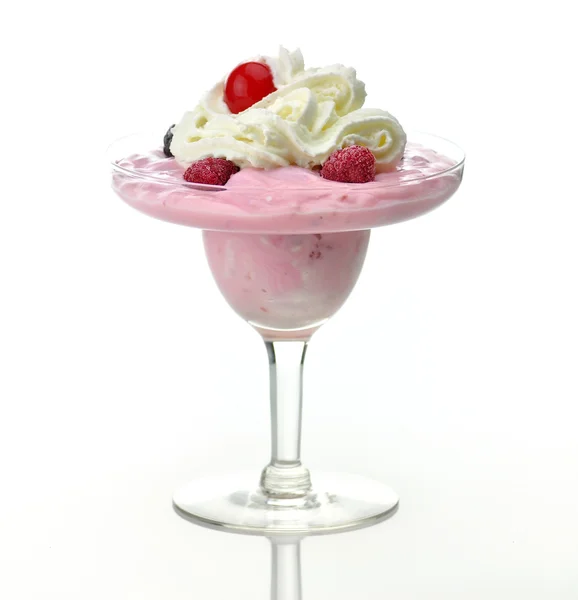 Epres joghurt desszert — Stock Fotó