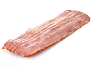 Sliced raw turkey bacon clipart