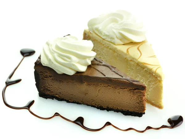 Slices of cheesecake — Stock Photo, Image