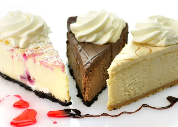 Fatias de cheesecake — Fotografia de Stock