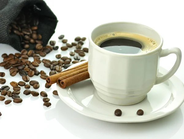 Белая чашка кофе — стоковое фото