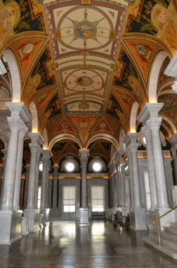 Interior of Library of Congress, Washington DC,USA clipart