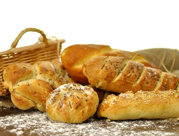 新鲜自制面包的分类 — 图库照片