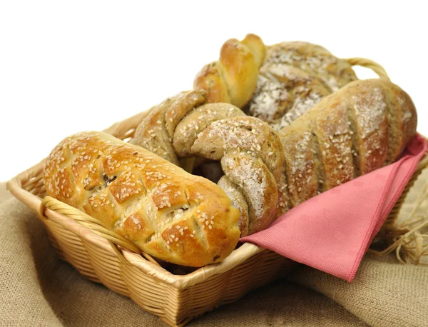 Домашний ассортимент хлеба — стоковое фото