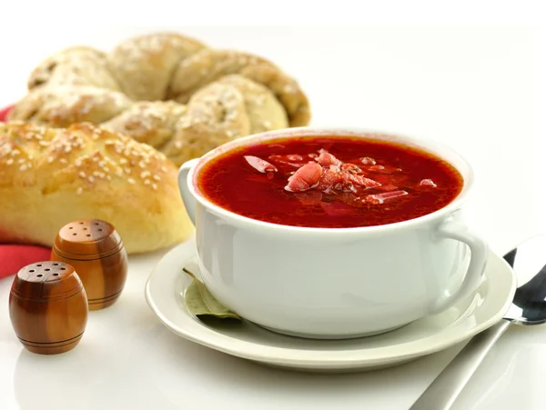 Свекольный суп — стоковое фото